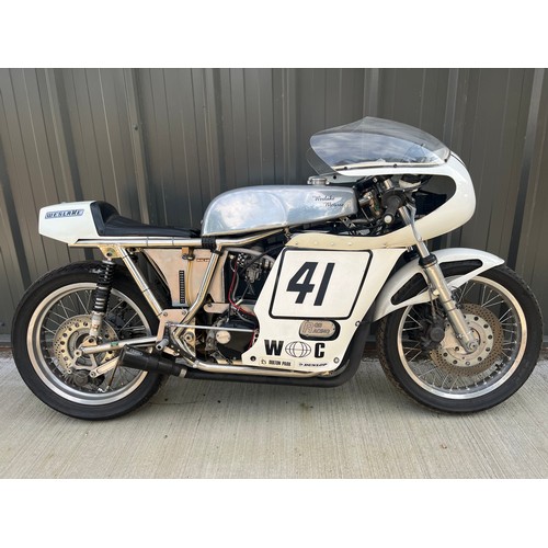825 - Weslake Metisse race bike. 900cc. Circa 1990. 
Engine No. 523CZ
This machine was built by Pat French... 