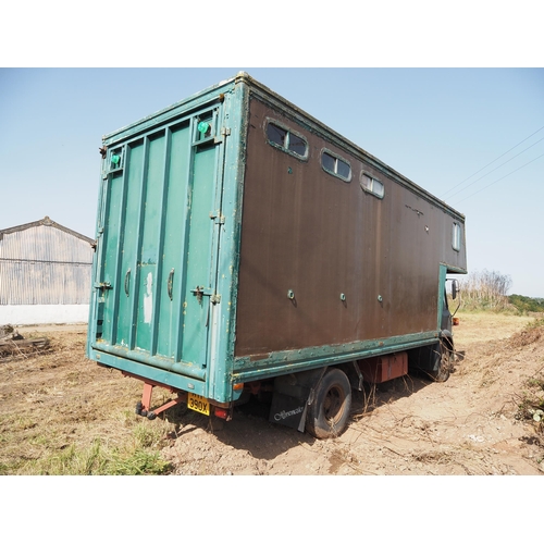 341 - Bedford TK horse lorry. Partly converted into living accommodation. Reg. MTF 390X. No key