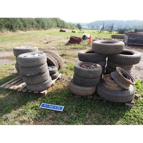 311 - Large quantity of wheels and tyres