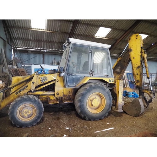 316 - JCB 3CX Sitemaster turbo 4x4. Showing 12484 hours with extra dig back actor 3ft bucket and 4 in 1 wi... 