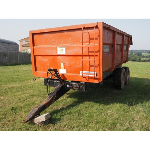 334 - Griffiths twin axle dump trailer. Believed to be 10ton