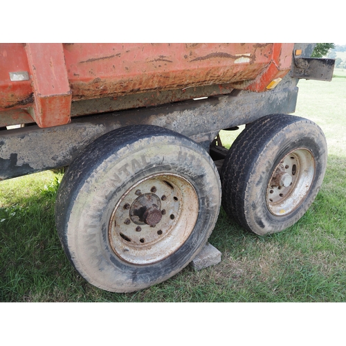 334 - Griffiths twin axle dump trailer. Believed to be 10ton