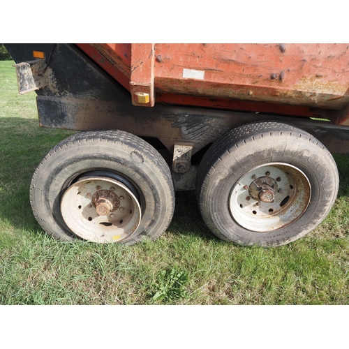 334 - Griffiths twin axle dump trailer. Believed to be 10ton