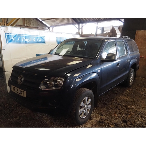 339 - VW Amarok 4 motion TDI twin cab pick up truck. Last MOT Oct 2020, less than 12,000 miles then. No ke... 