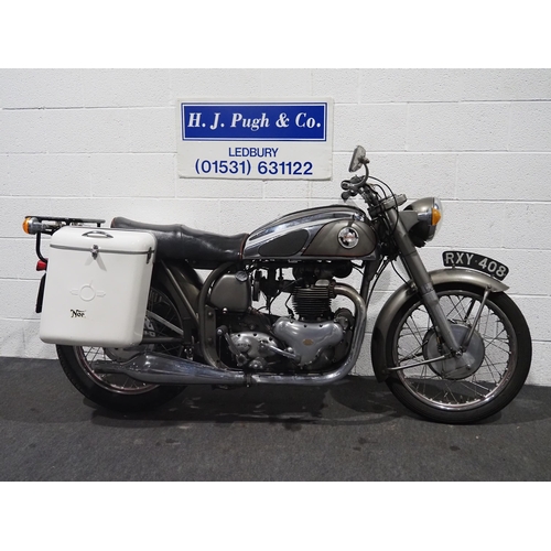 1037 - Norton Dominator 88 motorcycle. 1955. 500cc.
Engine no. K122-60640
Runs and rides, has been in frequ... 