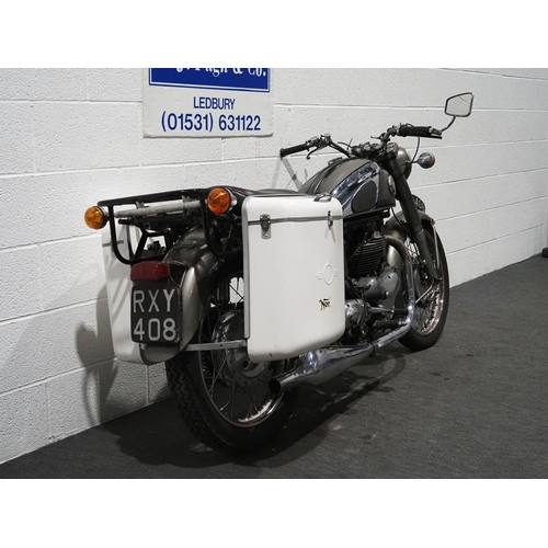 1037 - Norton Dominator 88 motorcycle. 1955. 500cc.
Engine no. K122-60640
Runs and rides, has been in frequ... 