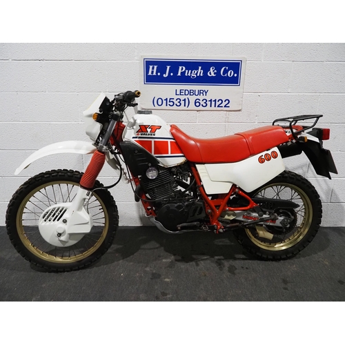 1045 - Yamaha XT600 motocross bike. 1984. 600cc. 
Frame No. 43F015492
Engine No. 43F015492
Engine turns ove... 