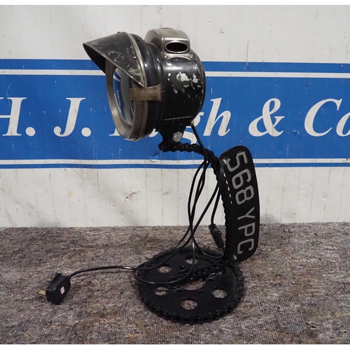 273 - Chain and sprocket King Of The Road table lamp