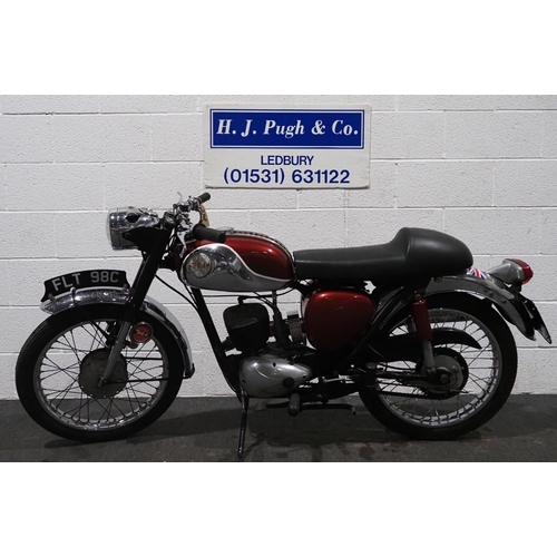 1048 - BSA Bantam D10 Sports motorcycle. 1967. 175cc
Engine no. D10A 6169
Frame no. D751917
Engine turns ov... 