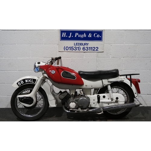 1050 - Ariel Arrow Sports motorcycle. 1962. 250cc
Engine turns over with good compression. Good original ex... 