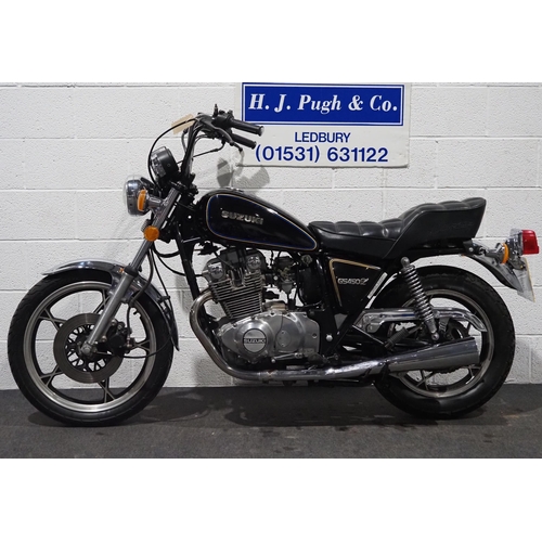 1058 - Suzuki GS450 motorcycle. 1980. 450cc. 
Frame No. GS450-700642
Engine No. GS450-105958
Runs and rides... 