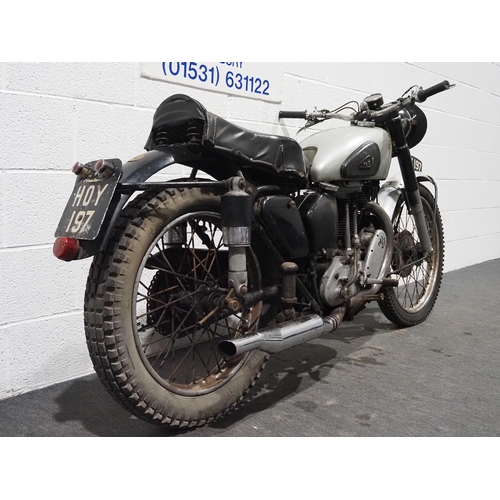 889 - AJS Model 18 motorcycle. 1949. 499cc. 
Frame No. 45981
Engine No. 11872B
Runs and rides. The origina... 