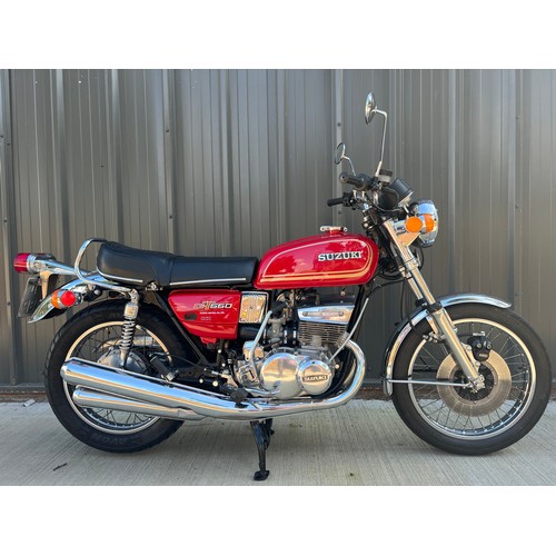 1080 - Suzuki GT550 motorcycle. 1976. 543cc. 
Frame No. GT55067277
Engine No. GT550-70301
Runs and rides an... 