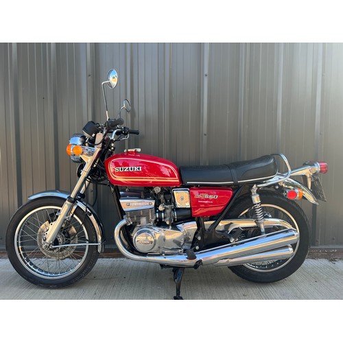 1080 - Suzuki GT550 motorcycle. 1976. 543cc. 
Frame No. GT55067277
Engine No. GT550-70301
Runs and rides an... 