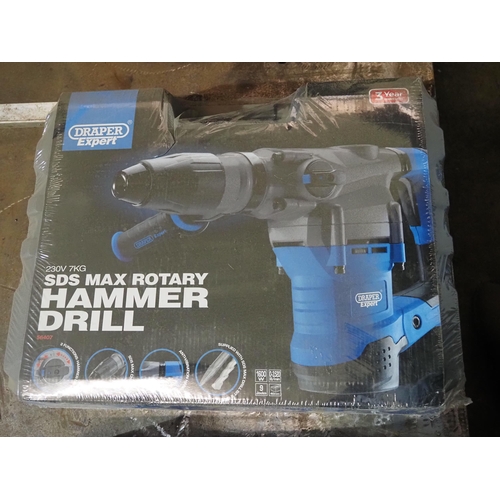 124 - 124 Draper SDS Max rotary hammer drill 230v, unused