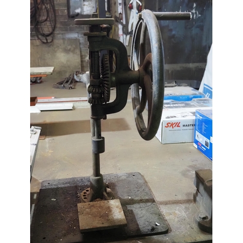 129 - Blacksmith hand bench drill