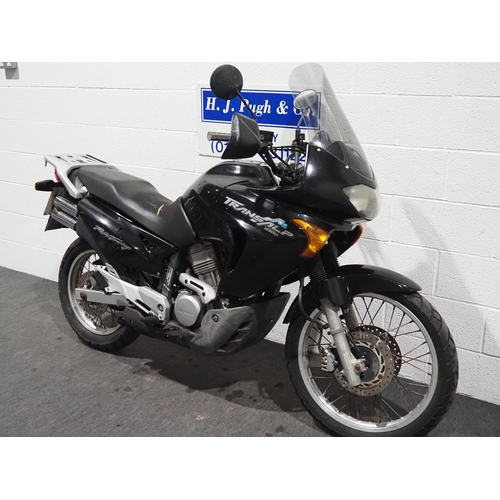 1075 - Honda Transalp motorcycle. 2002. 647cc. 
Runs. 
Reg. LL02 JYD. V5 and keys