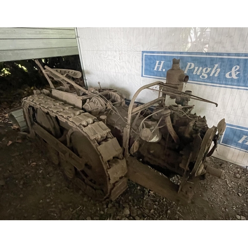 306 - Bristol 10 crawler spares or repair, with cultivator