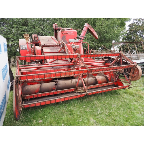 511 - Massey Ferguson 788 tanker combine. Runs and drives, 10ft header. Reg NAC 739. No docs