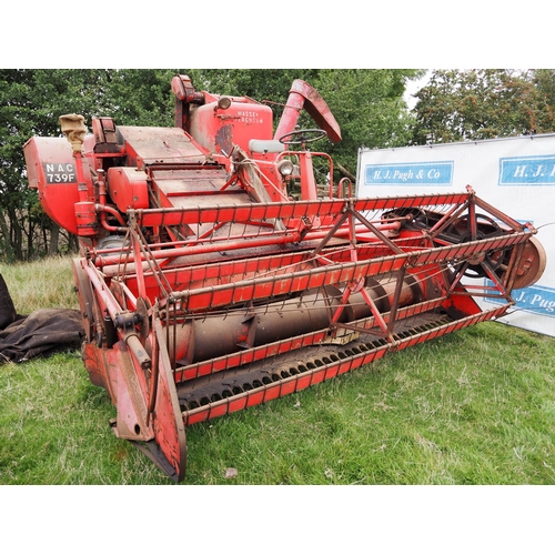 511 - Massey Ferguson 788 tanker combine. Runs and drives, 10ft header. Reg NAC 739. No docs