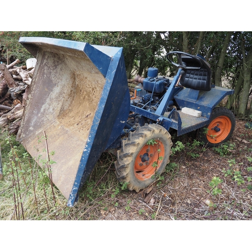 514 - Benford dumper, hydraulic tip. Petter single cylinder engine, runs and drives