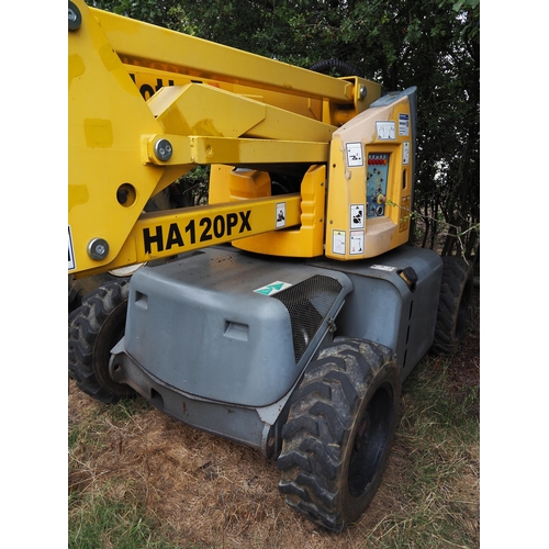 521 - Haulotte HA12-OPX articulated boom cherry picker. Runs, 4wd, 2 wheel steer. Operators manual