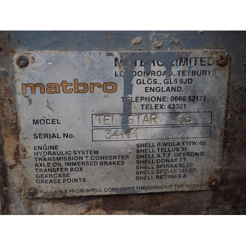 524 - Matbro telestar CS. C/w pallet tines, working order