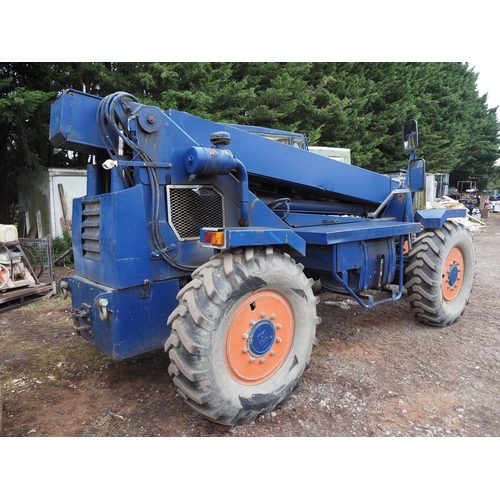 525 - Sanderson T2 1140 telehandler. 1989. Runs and drives, c/w pallet tines