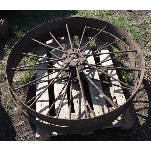 587 - Iron wheels 4ft dia. 2