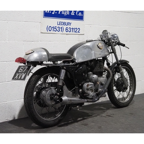 1096 - Royal Enfield Super Meteor cafe racer. 1957. 700cc. 
Runs and rides, c/w folder of history, instruct... 