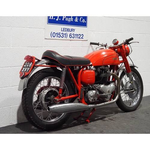 820 - Norton Dominator 99 motorcycle. 1957. 600cc.
Frame No. M1473318
Engine No. M14 70802. Does not match... 