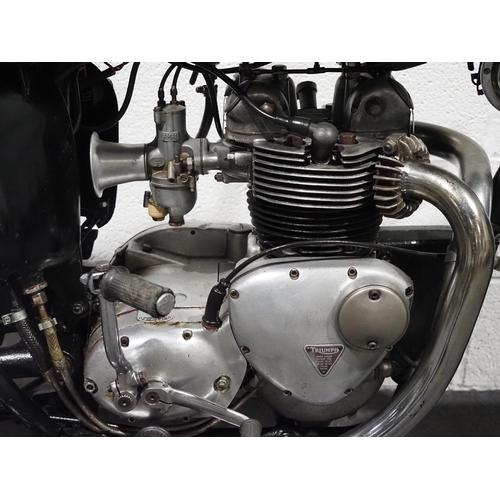 822 - Triumph Tiger 90 motorcycle. 1960. 500cc.
Frame No. H2668. Does not match V5. 
Engine No. H43424. 
E... 