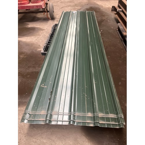 234 - Dismantled steel frame building parts, approx. 20 x 30ft. 6 Uprights, 6 trusses - 3m each, roof shee... 