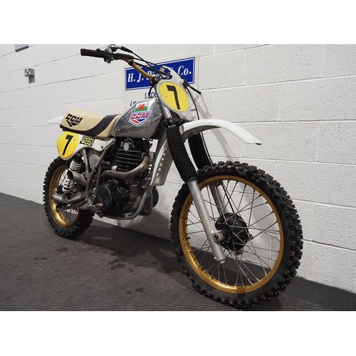 1001 - CCM scrambler. 1983. 500cc.
Engine no. 1U6-005817
Runs and rides, comes with Yamaha 500 XT engine. R... 