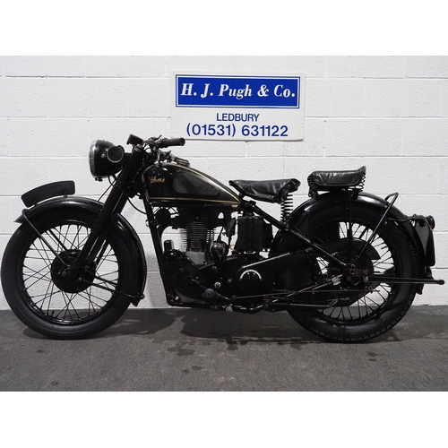 834A - Velocette MAC motorcycle. 1952. 350cc. 
Frame no. 11778
Engine no. 18077
Engine turns over with comp... 
