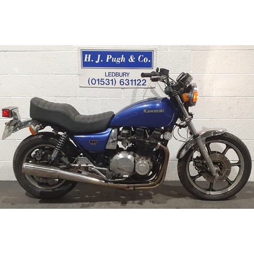 988 - Kawasaki Z1000 LTA motorcycle, 1982. 1000cc.
Engine turns over but will need recommissioning. Has be... 
