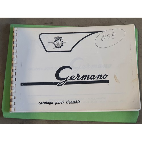 697 - MV Augusta Germano project. 1964-8. Comes with workshop manual.