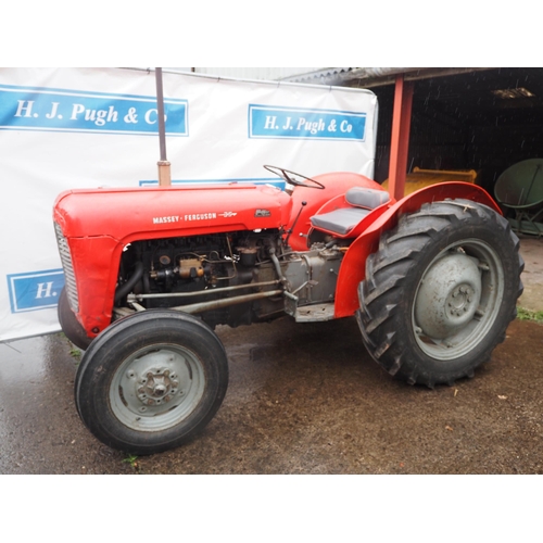 100 - Massey Ferguson 35 tractor. Runs and drives, 4-cylinder. S/N SDM141026