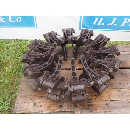 116 - Set of iron wheel strakes to fit Massey Ferguson 35/135