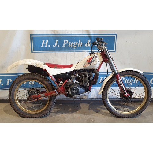 1071 - Yamaha TY250 Mono trials bike. 
Frame No. 59N-000788
Engine No. 59N-000788
Runs. No docs