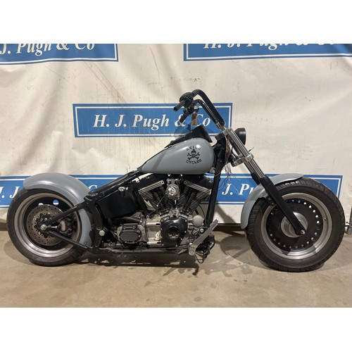 852A - Exile custom motorcycle project with Harley Davidson 103 V twin engine. 1690cc.
Engine number and fr... 