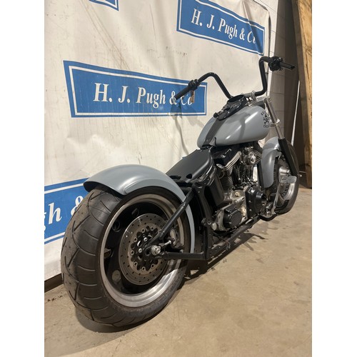 852A - Exile custom motorcycle project with Harley Davidson 103 V twin engine. 1690cc.
Engine number and fr... 