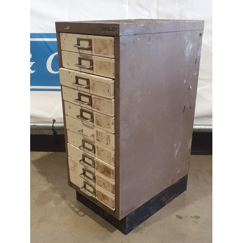 219 - Bisley 10 drawer cabinet