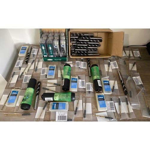 241 - Quantity of assorted drill bits to include masonry bits, wood drills, torches etc.