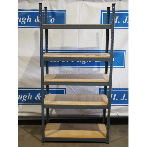 255 - 5 Shelf steel shelving unit 1.8m x 0.9m x 0.45m