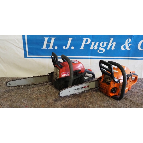 392 - MTD petrol chainsaw and 1 other