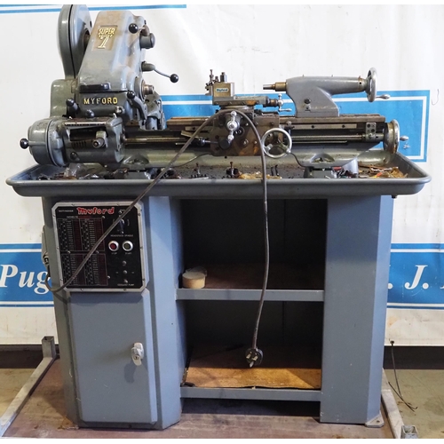 419 - Myford Super Seven metal working lathe, single phase