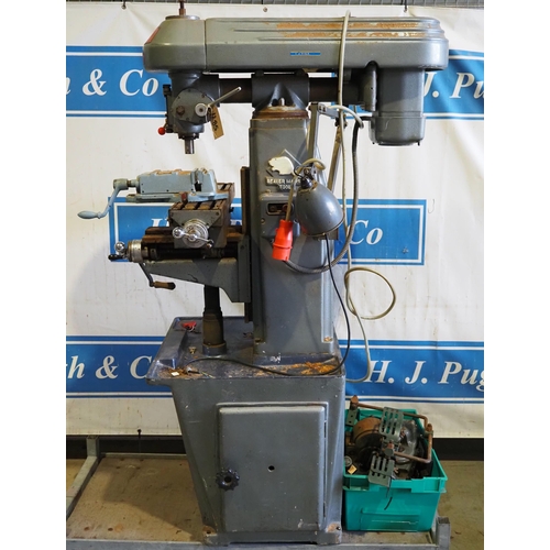 434 - Beaver model A milling machine with attachments, 3 phase