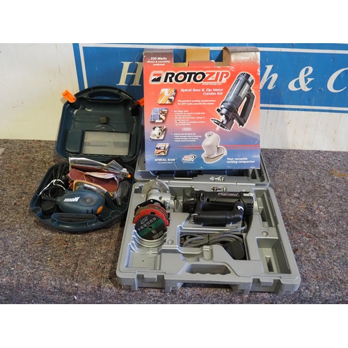 463 - Rotozip combi tool and Black & Decker sander