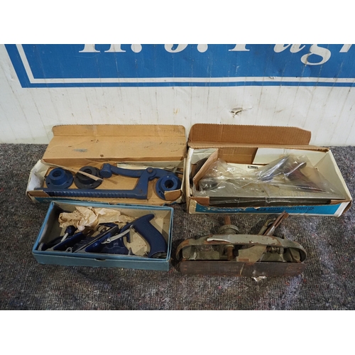 478 - Record No.78 rabbet plane, Record bench hold fast, Stanley plane etc.